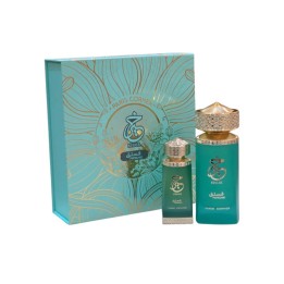 Set Paris Corner: Khair Pistachio, Eau De Parfum, Unisex, 100 ml + Khair Pistachio, Deodorant Spray, For Women, 200 ml - Teknash