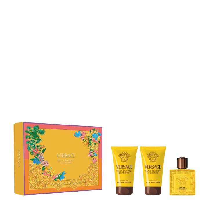 Set Versace: Eros Energy, Eau De Parfum, For Men, 50 ml + Eros Energy, Shower Gel, 50 ml + Eros Energy, Soothing, After-Shave Ba