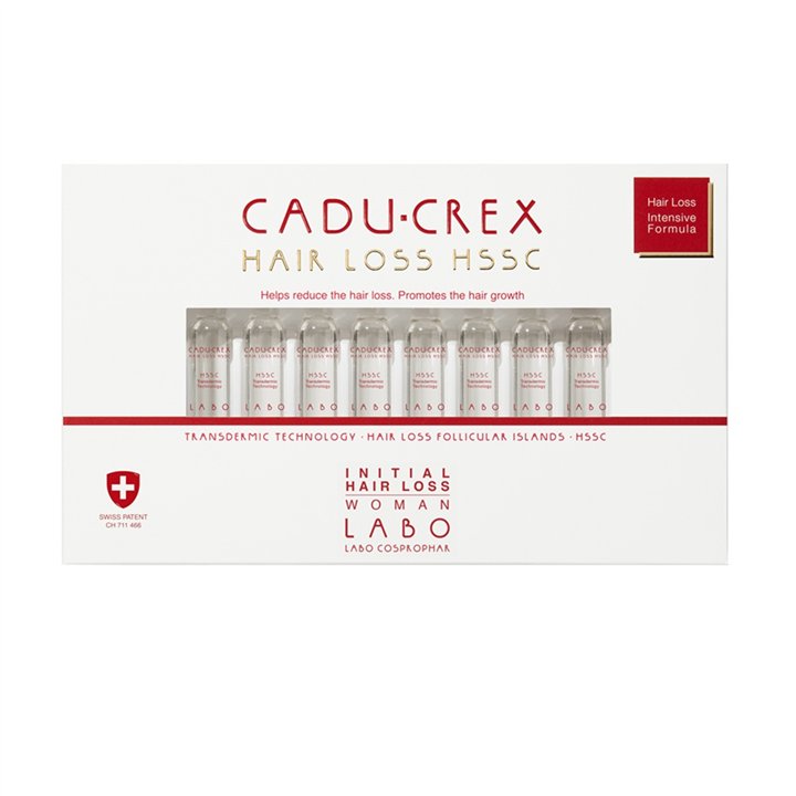 Labo Cosprophar Suisse, Cadu-Crex Advanced Stage, Anti-Hair Loss, Ampoules Treatment Serum, For Scalp, For Women, 40 pcs, 3.5 ml