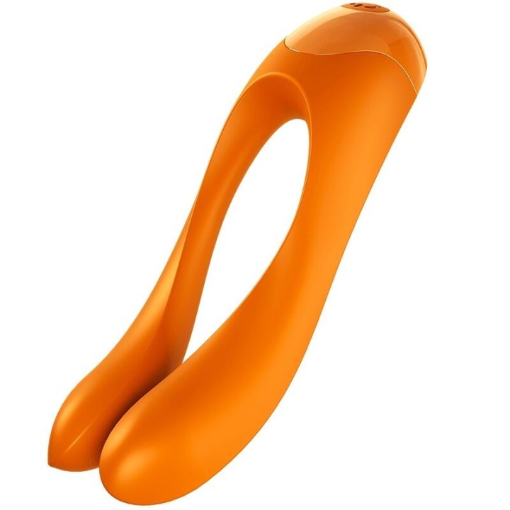 SATISFYER - CANDY CANE FINGER VIBRATOR ORANGE - D-228110 - Teknashop Ltd
