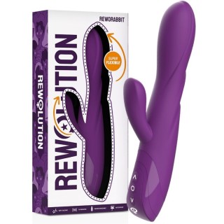 REWOLUTION - REWORABBIT FLEXIBLE VIBRATOR WITH RABBIT - D-228565 - Teknashop Ltd