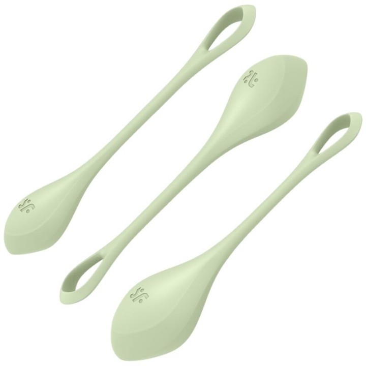 SATISFYER - YONI POWER 2 TRAINING SET GREEN - D-229992 - Teknashop Ltd