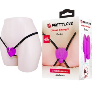 PRETTY LOVE - HEARTBEAT CLITORIS MASSAGER 10 VIBRATION MODES PURPLE - D-233393 - Teknashop Ltd