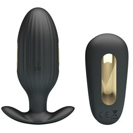 PRETTY LOVE - KELLY PLUG ANAL RECHARGEABLE VIBRATOR BLACK - D-237568 - Teknashop Ltd