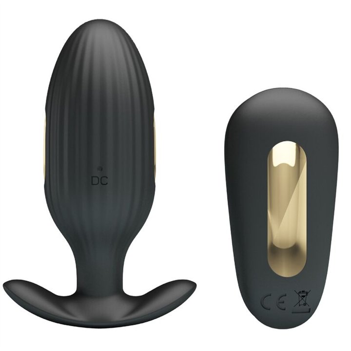 PRETTY LOVE - KELLY PLUG ANAL RECHARGEABLE VIBRATOR BLACK - D-237568 - Teknashop Ltd