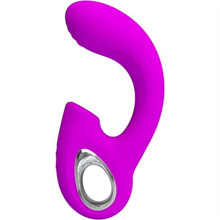 PRETTY LOVE - SIBEL SIBEL G-SPOT VIBRATOR + CLITORIS STIMULATOR 10 VIBRATIONS PURPLE - D-242493 - Teknashop Ltd
