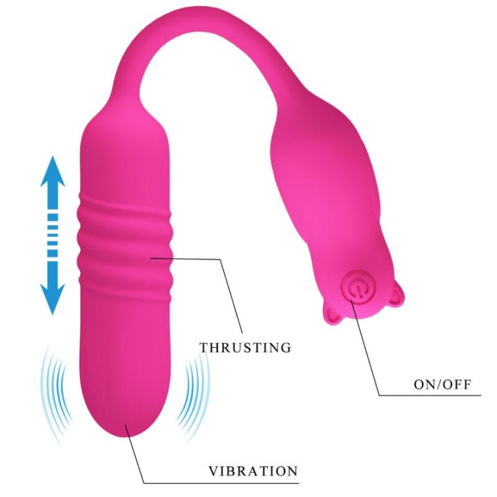 PRETTY LOVE - NOBIKUMA PINK SILICONE VIBRATING BULLET - D-236970 - Teknashop Ltd