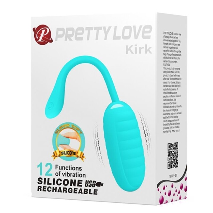 PRETTY LOVE - KIRK RECHARGEABLE VIBRATING EGG LIGHT GREEN - D-237369 - Teknashop Ltd
