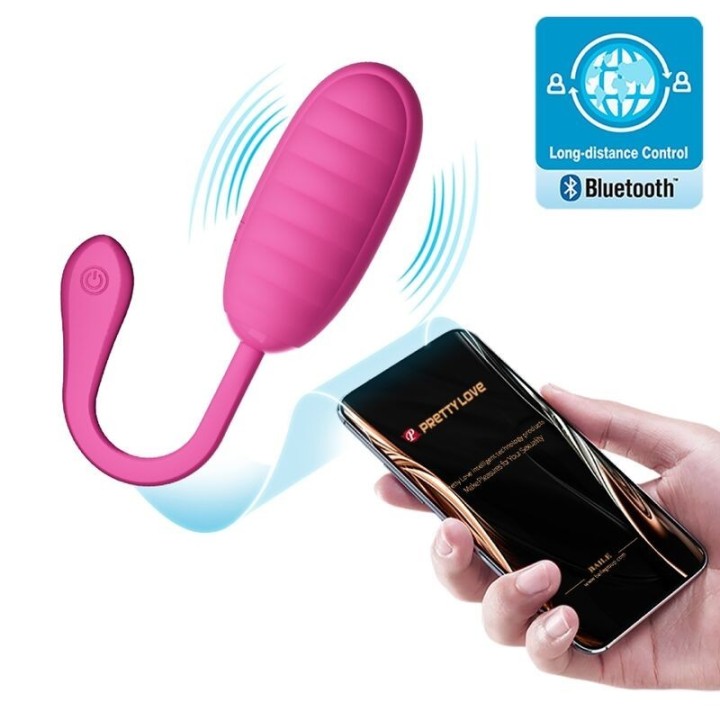PRETTY LOVE - CATALINA PINK RECHARGEABLE VIBRATING EGG FREE APP - D-237370 - Teknashop Ltd