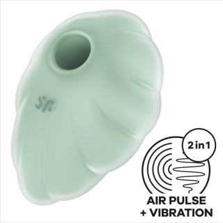 SATISFYER - CLOUD DANCER GREEN AIR PULSE VIBRATOR - D-237589 - Teknashop Ltd