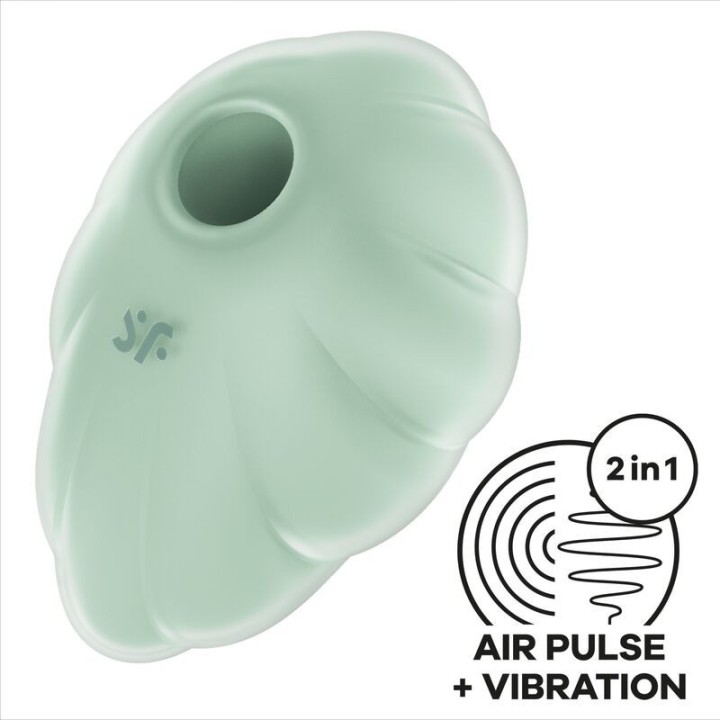 SATISFYER - CLOUD DANCER GREEN AIR PULSE VIBRATOR - D-237589 - Teknashop Ltd