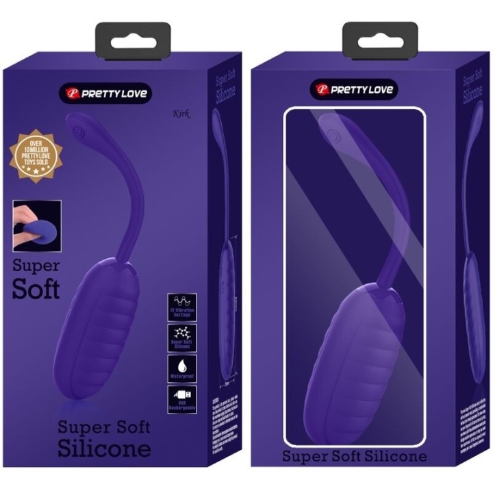 PRETTY LOVE - KIRK RECHARGEABLE VIBRATING EGG PURPLE - D-238702 - Teknashop Ltd