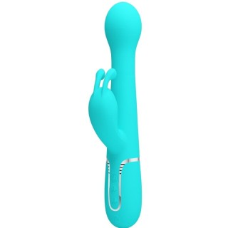 PRETTY LOVE - DEJON RABBIT VIBRATOR 3 IN 1 MULTIFUNCTION AQUA GREEN - D-238773 - Teknashop Ltd