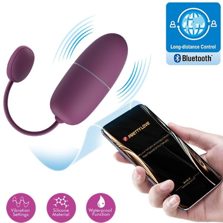 PRETTY LOVE - NYMPH VIBRATING EGG APP CONTROLLED LILA - D-238798 - Teknashop Ltd