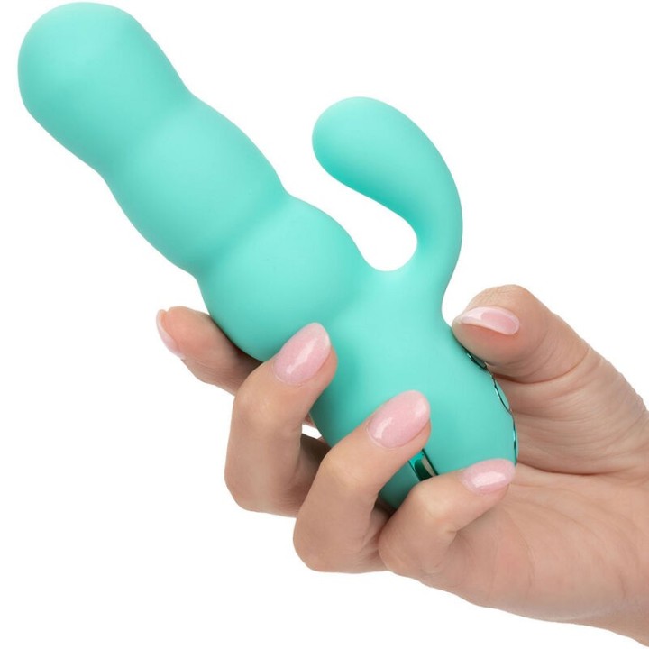 CALEXOTICS - DEL MAR DIVA VIBRATOR RABBIR AQUA GREEN BY CALIFORNIA DREAMING - D-239402 - Teknashop Ltd