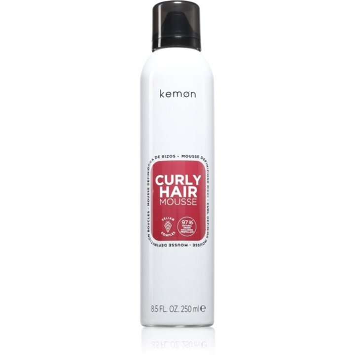 Kemon, Curly Hair Mousse, Hair Styling Mousse, Volume, Medium, 250 ml - Teknashop Ltd
