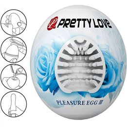 PRETTY LOVE - MALE MASTURBATOR EGG WHITE - D-241864 - Teknashop Ltd