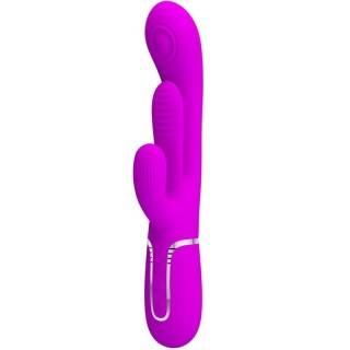 PRETTY LOVE - SHANIA TRIPLE RABBIT VIBRATOR MULTIFUNCTION PINK - D-241886 - Teknashop Ltd