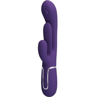 PRETTY LOVE - SHANIA TRIPLE RABBIT VIBRATOR MULTIFUNCTION PURPLE - D-241887 - Teknashop Ltd