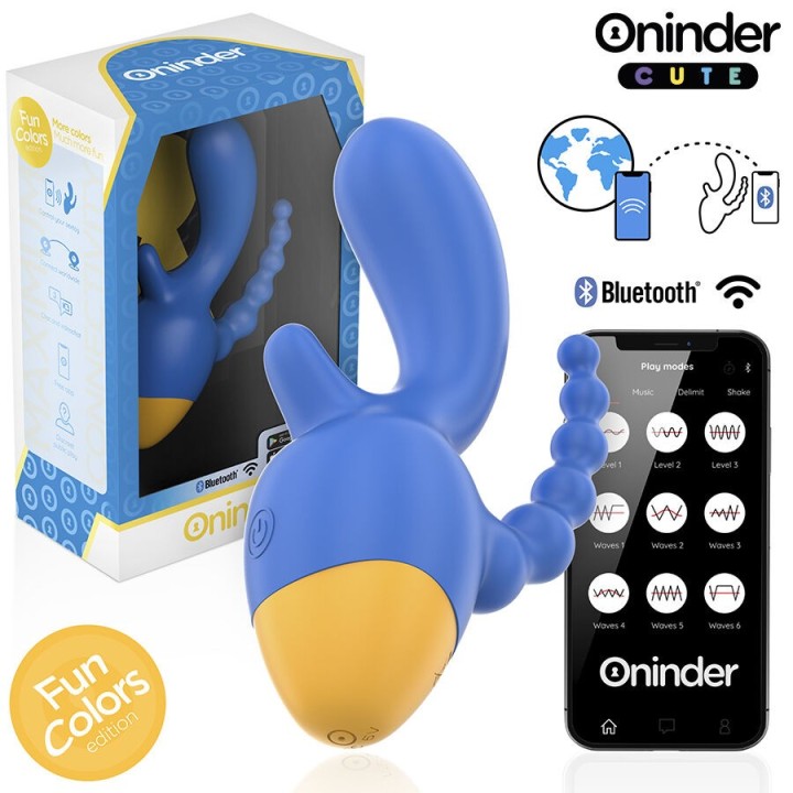 ONINDER CUTE - LOVE 3 SOME TRIPLE VIBRATOR - FREE WORLDWIDE APP - D-242095 - Teknashop Ltd