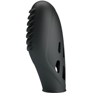 PRETTY LOVE - GILO SILICONE FINGER VIBRATOR BLACK - D-242410 - Teknashop Ltd