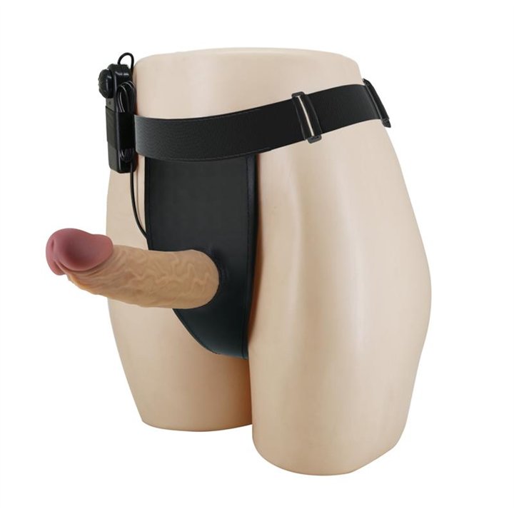 Draven Harness with Hollow Vibrating Dildo - BW-022073Z - Teknashop Ltd