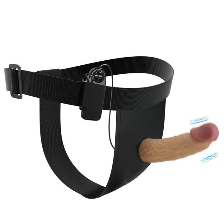 Draven Harness with Hollow Vibrating Dildo - BW-022073Z - Teknashop Ltd