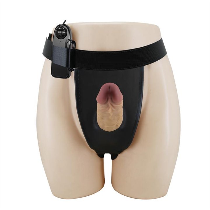 Draven Harness with Hollow Vibrating Dildo - BW-022073Z - Teknashop Ltd