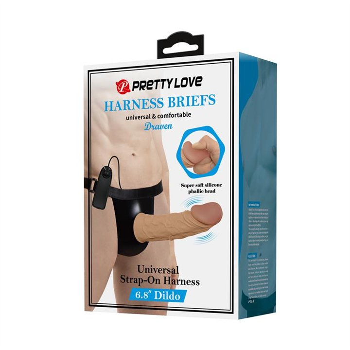 Draven Harness with Hollow Vibrating Dildo - BW-022073Z - Teknashop Ltd