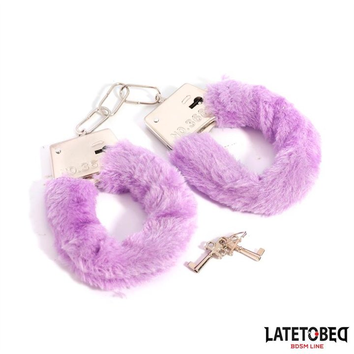 Furry Metal Cuff Purple - 8436615009152 - Teknashop Ltd
