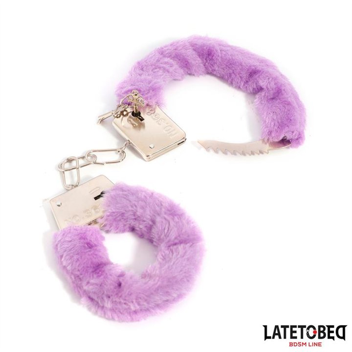 Furry Metal Cuff Purple - 8436615009152 - Teknashop Ltd