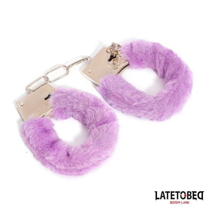 Furry Metal Cuff Purple - 8436615009152 - Teknashop Ltd