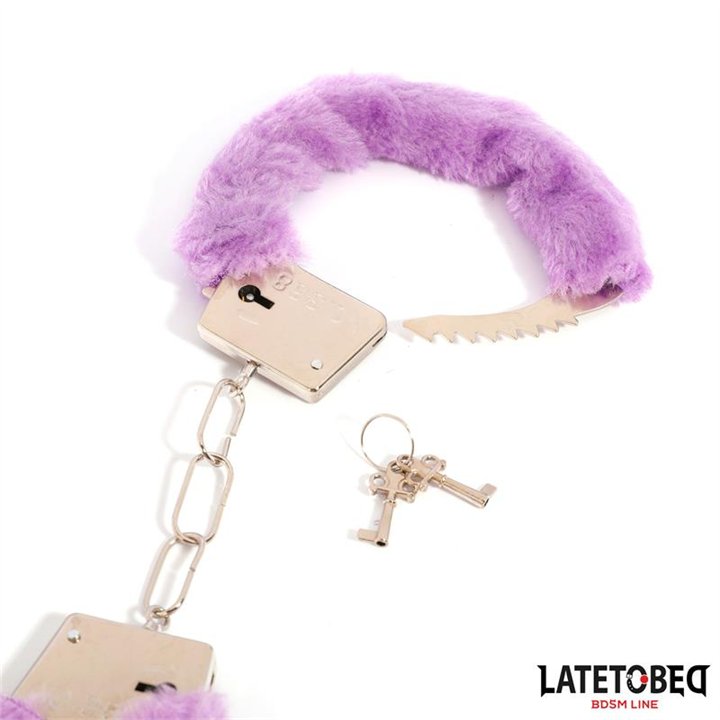Furry Metal Cuff Purple - 8436615009152 - Teknashop Ltd