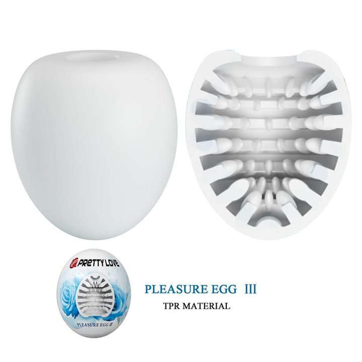 Masturbator Egg Pleasure Egg III White - BM-00900T90-2 - Teknashop Ltd