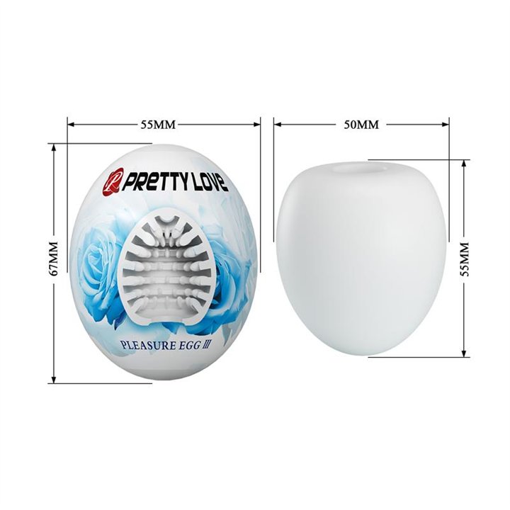 Masturbator Egg Pleasure Egg III White - BM-00900T90-2 - Teknashop Ltd