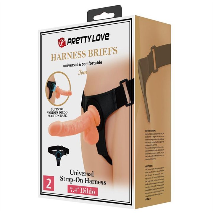 Tom Harness with Dildo 7.4 - BW-022090NR - Teknashop Ltd