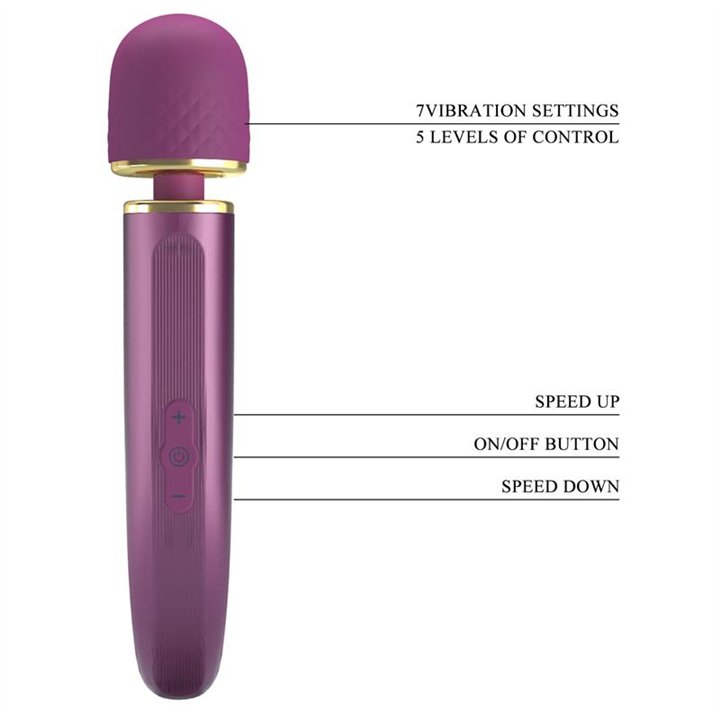 Vibrating Wand Silicona Purple - BI-014848-2 - Teknashop Ltd