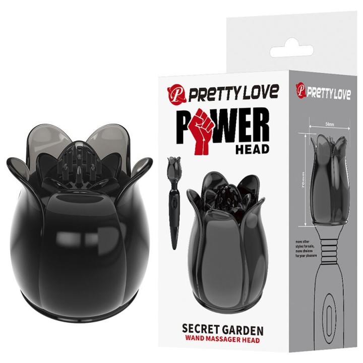 PRETTY LOVE - SECRET GARDEN BLACK MASSAGE HEAD - D-245222 - Teknashop Ltd
