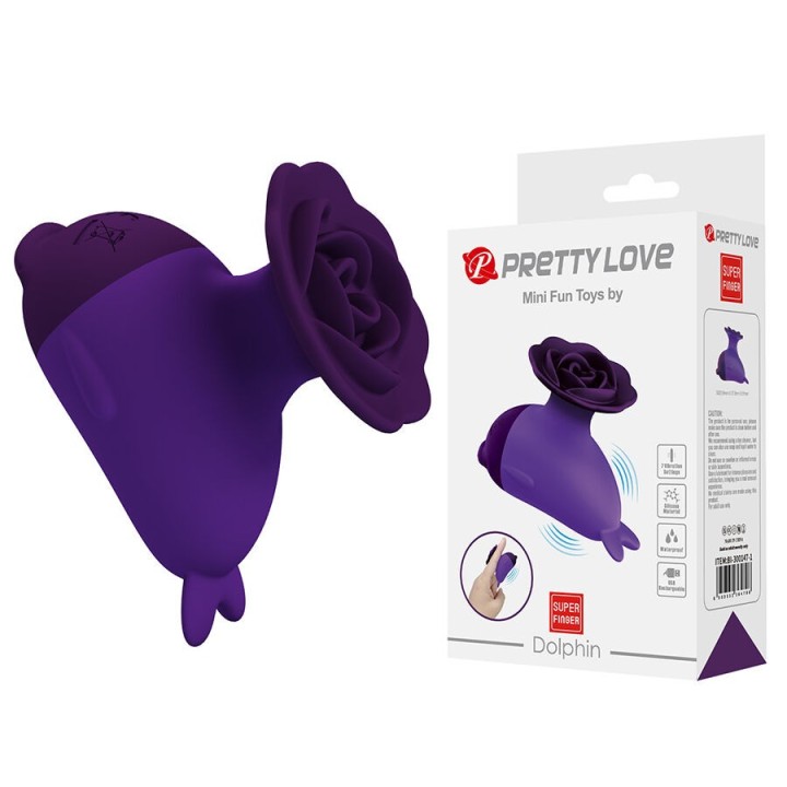 PRETTY LOVE - DOLPHIN MINI VIBRATOR WITH CLIP - D-245251 - Teknashop Ltd