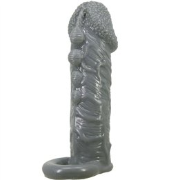 PRETTY LOVE - REALISTIC PENIS ENLARGER AND DELAY SLEEVE GREY - D-241909 - Teknashop Ltd