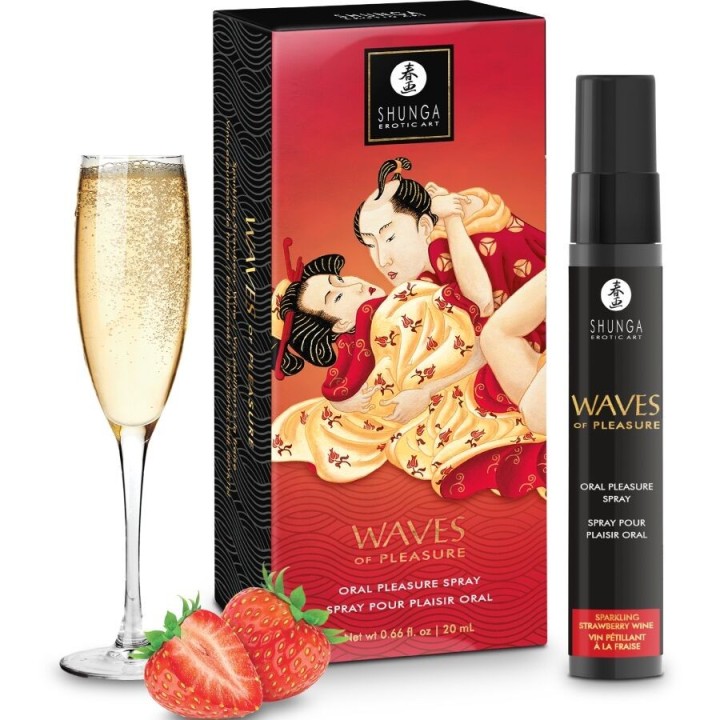 SHUNGA - WAVES PLEASURE SPRAY ORAL SEDUCTIVE STRAWBERRY 20 ML - D-244896 - Teknashop Ltd