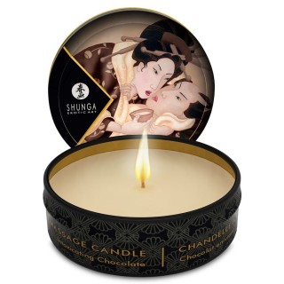SHUNGA - MINI CARESS BY CANDELIGHT CHOCOLATE MASSAGE CANDLE 30 ML - D-202763 - Teknashop Ltd