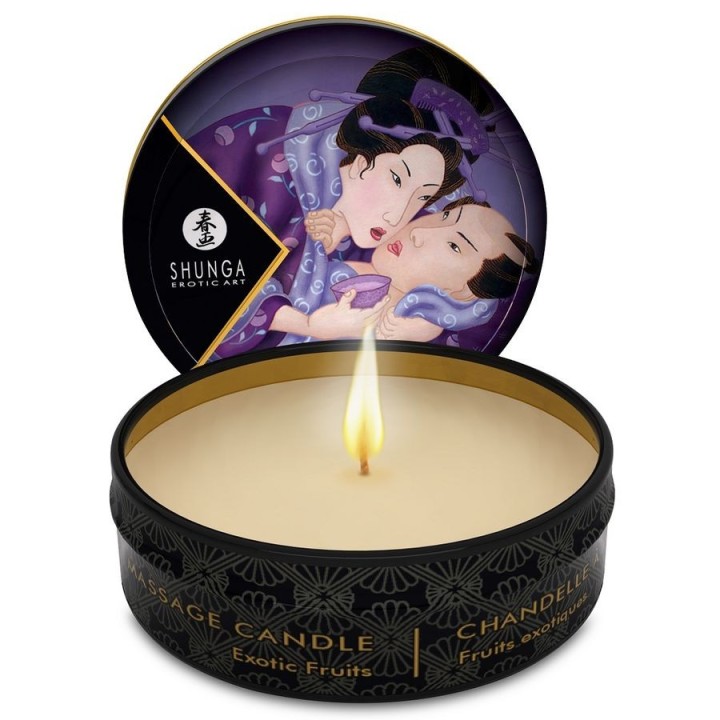 SHUNGA - MINI CARESS BY CANDELIGHT EXOTIC FRUITS MASSAGE CANDLE 30 ML - D-202765 - Teknashop Ltd