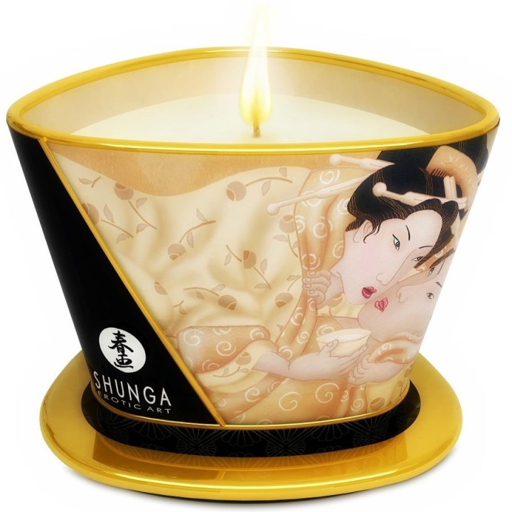 SHUNGA - MINI CARESS BY CANDELIGHT VANILLA MASSAGE CANDLE 170 ML - D-202774 - Teknashop Ltd