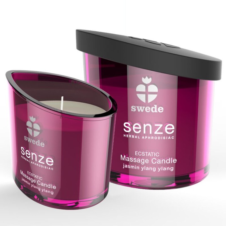 SWEDE - SENZE ECSTATIC MASSAGE CANDLE - JASMINE, YLANG YLANG - D-231803 - Teknashop Ltd