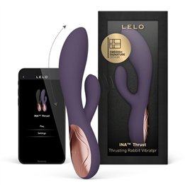 LELO - INA THRUST RABBIT THRUSTING VIBRATOR PURPLE - D-246219 - Teknashop Ltd