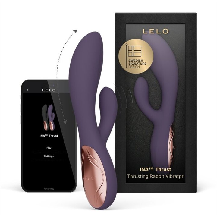 LELO - INA THRUST RABBIT THRUSTING VIBRATOR PURPLE - D-246219 - Teknashop Ltd
