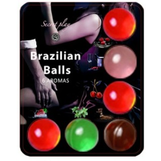 SECRETPLAY - BRAZILLIAN BALLS LUBRICANT HOT BALLS 6 UNITS - D-194822 - Teknashop Ltd