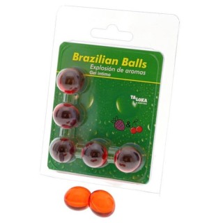 TALOKA - 5 BRAZILIAN BALLS STRAWBERRY & CHERRY INTIMATE GEL - D-232623 - Teknashop Ltd