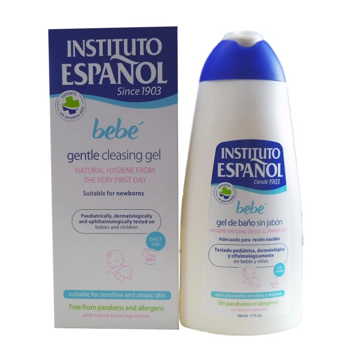 Instituto Español Baby Bath Gel Without Soap Newborn Sensitive Skin Without Allergens 500ml - children - Teknashop Ltd